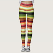 Leggings Lignes de couleurs d'automne (Devant)
