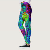 Leggings Lignes de discothèque de Neon Liquide Dizzy  (Gauche)