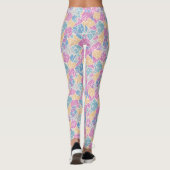 Leggings Lignes de formes géométriques Abstraites Pastel co (Dos)