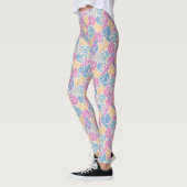 Leggings Lignes de formes géométriques Abstraites Pastel co (Gauche)