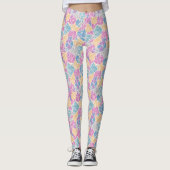 Leggings Lignes de formes géométriques Abstraites Pastel co (Devant)