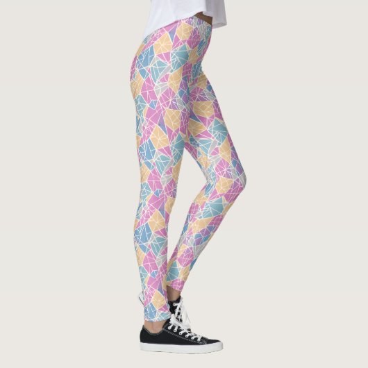 Leggings Lignes de formes géométriques Abstraites Pastel co (Droite)