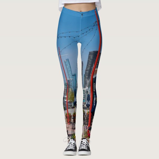 Leggings Lignes de quai de marine (Devant)