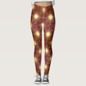 Leggings Lignes de répétition étranges générant des cercles (Devant)