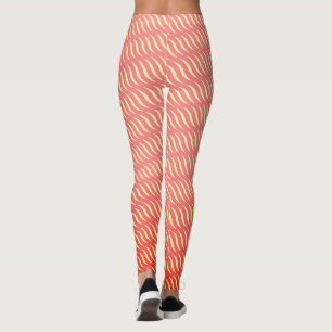 Leggings Lignes de Rose inclinées magiques ondulées Motif s
