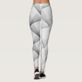 Leggings Lignes de texture noire sur arrière - plan blanc (Dos)
