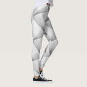 Leggings Lignes de texture noire sur arrière - plan blanc (Droite)