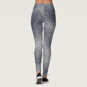 Leggings Lignes d'élévation douces – Échelle de gris (Dos)