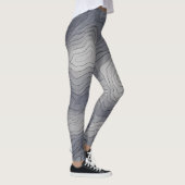Leggings Lignes d'élévation douces – Échelle de gris (Droite)
