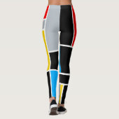 Leggings Lignes droites de couleur primaire géométrique (Dos)