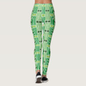 Leggings Lignes et boîtes vertes (Dos)