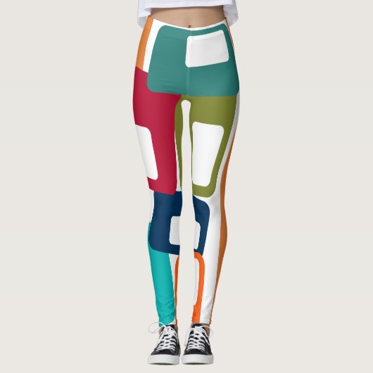 Leggings Lignes et rectangles (Devant)
