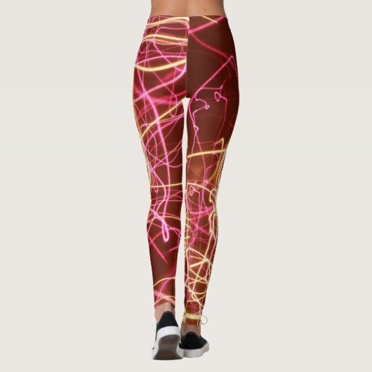 Leggings Lignes florescentes Abstraites (Dos)