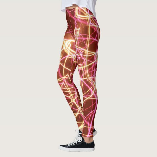 Leggings Lignes florescentes Abstraites (Gauche)
