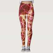 Leggings Lignes florescentes Abstraites (Devant)
