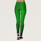 Leggings Lignes géométriques Abstraites sur Vert profond (Dos)