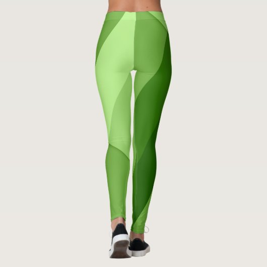 Leggings Lignes géométriques vertes vert clair (Dos)
