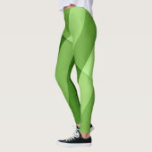 Leggings Lignes géométriques vertes vert clair (Gauche)
