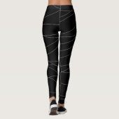 Leggings Lignes graphiques ondulées modernes, simples, chic (Dos)