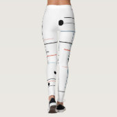 Leggings Lignes minimalistes modernes géométriques abstrait (Dos)