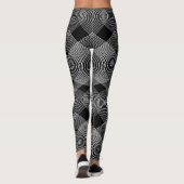 Leggings Lignes monochromes : Conception abstraite texturée (Dos)