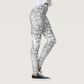 Leggings Lignes motif 2 tons avec Blanc BG (Droite)