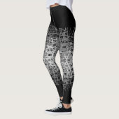 Leggings Lignes motif 2 tons b Black BG (Gauche)
