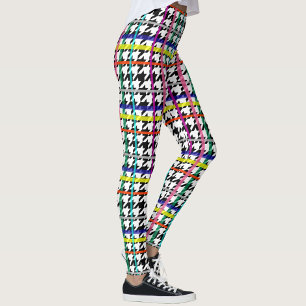 Leggings Lignes Multicolores Sur La Conception De Houndstoo