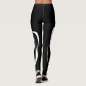Leggings Lignes noires et blanches (Dos)
