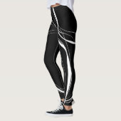 Leggings Lignes noires et blanches (Gauche)