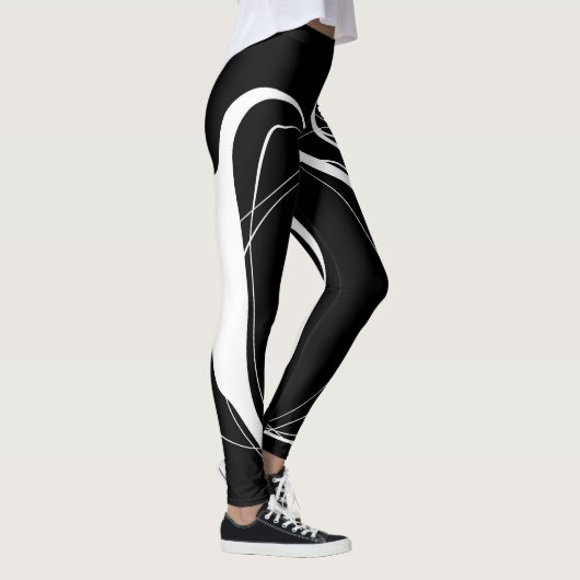Leggings Lignes noires et blanches (Droite)