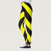 Leggings Lignes noires et jaunes motif (Gauche)