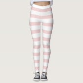 Leggings Lignes pastel rose pâle (Devant)