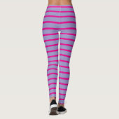 Leggings Lignes roses sur un arrière - plan violet (Dos)