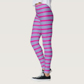 Leggings Lignes roses sur un arrière - plan violet (Gauche)