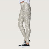 Leggings Lignes terrestres topographiques : Carte organique (Gauche)