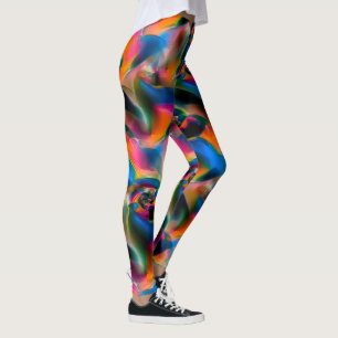 Leggings Lignes torsadées abstraites de couleur en sculptur