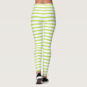 Leggings Lignes vertes de citron vert blanc (Dos)