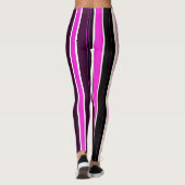 Leggings Lignes verticales Noir rose Amou Motif isométrique (Dos)