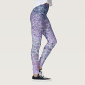 Leggings Lilac Acrylique Pourrissant L'Art Fluide Abstrait (Droite)
