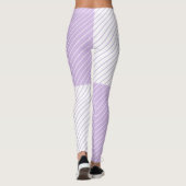 Leggings Lilac And White Stripes Purple Pattern (Dos)