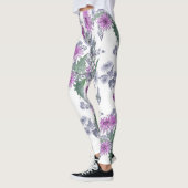 Leggings Lilac chrysanthemum , watercolor (Gauche)