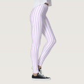 Leggings Lilac purple and white candy stripes (Droite)