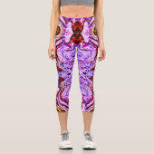 Leggings Lilac rose et rouge Capri (Recto)