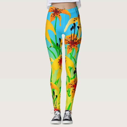 Leggings Lilies de tigre (Devant)