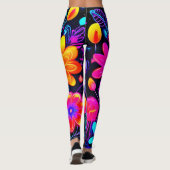 Leggings L'Imaginaire floral de Neon (Dos)