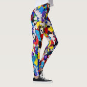 Leggings Limande colorée multicolore de peinture de motif (Droite)