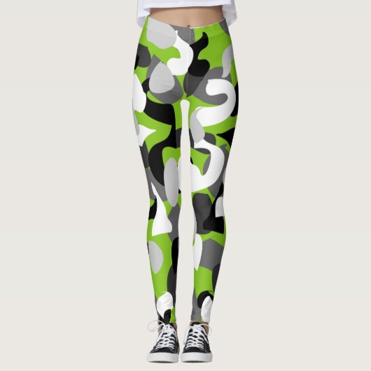 LEGGINGS LIME CAMO (Devant)