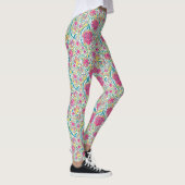 Leggings Lime Floral Motif arabe (Droite)