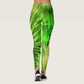 Leggings Lime Green & Yellow Psychedelst Starburst Tie Dye (Dos)